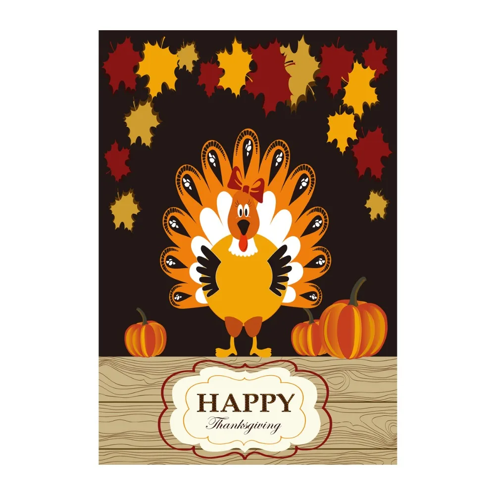 

Thanksgiving Day Garden Flags Beautiful Turkey Designed With Double Sided Printing Decorative Outdoor Flag Home Banners