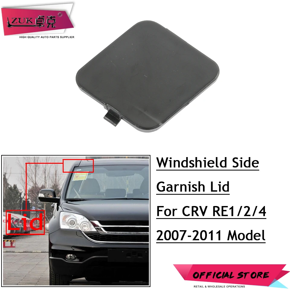 ZUK Высокое Качество лобового стекла сбоку декоративный Крышка для HONDA CRV 2007 2008 2009 2010 2011 OEM: 73163-SWA-003 73153-SWA-003