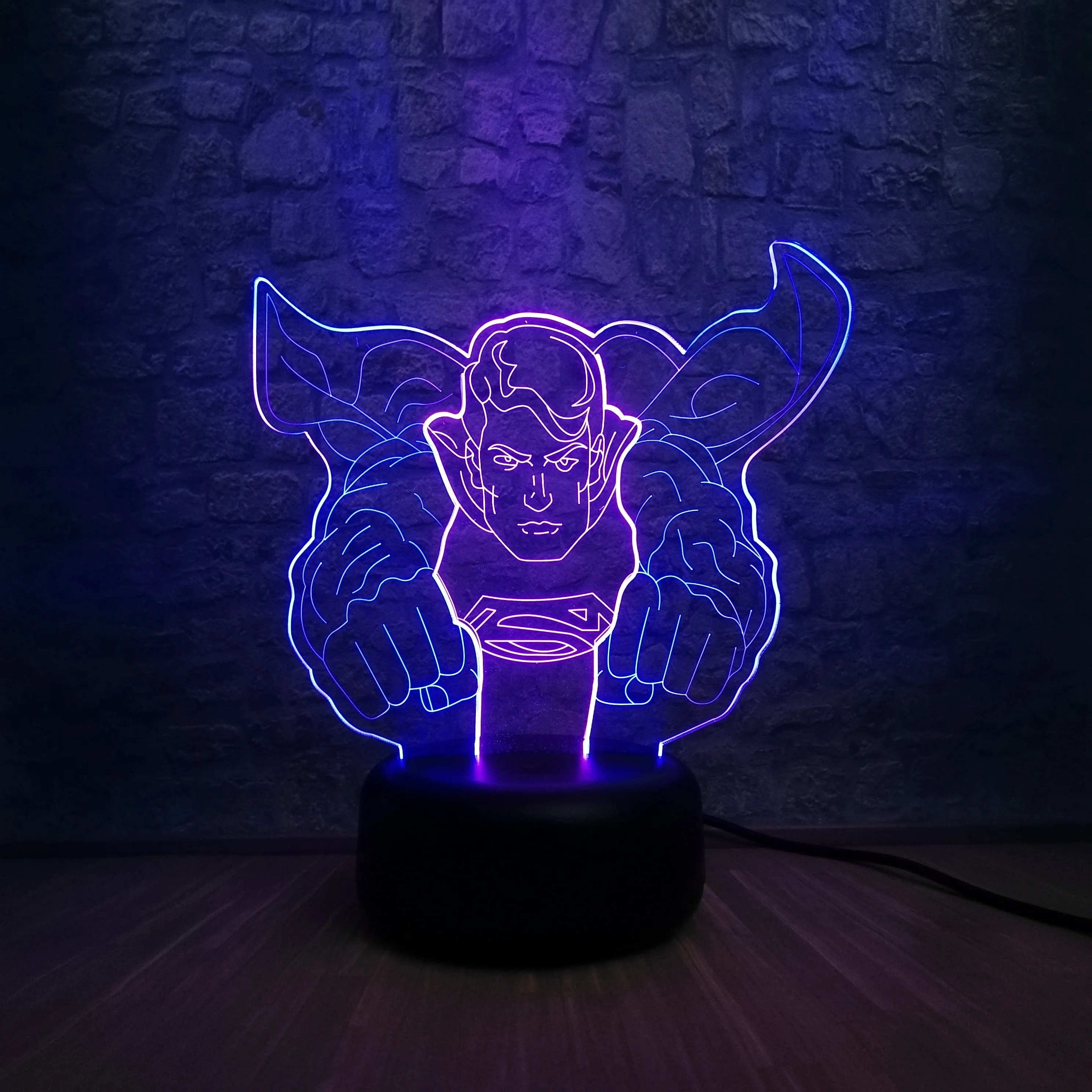 Супер герой Летающий Лига Справедливости фигурка Супермена 3D LED IR сенсорный 7