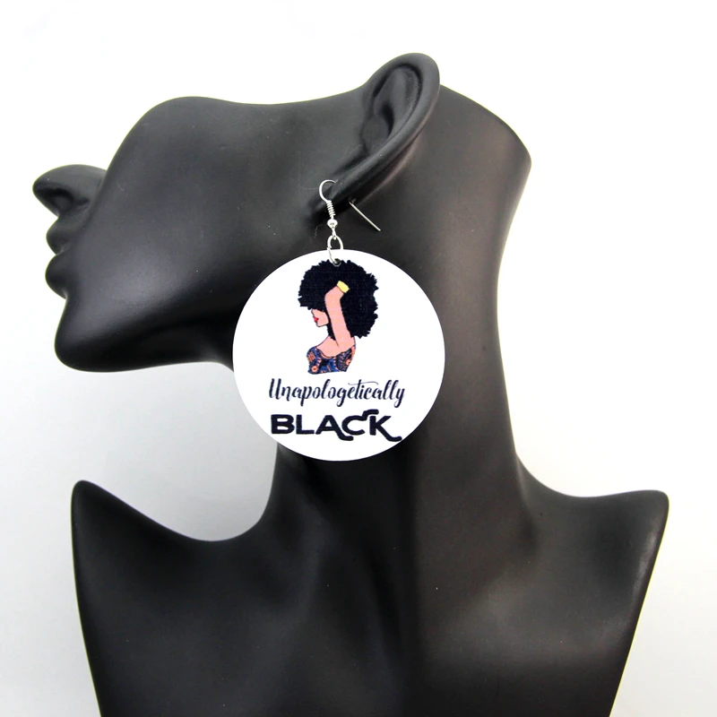 SOMESOOR Винтажные серьги Африканский дерево Delta Magic Girl меланин поппин черный афро ювелирные изделия персонализированные Висячие для женщин Gfits