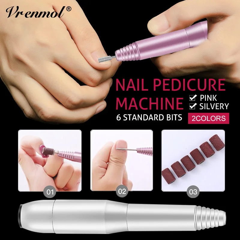 

Vrenmol 1 Lot Electric Nail Pedicure Machine Nail Drill Bit Milling Cutters Cuticle Gel Remover Machine Nail Art Equipment Tools