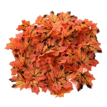 50/100/300/500/1000 шт. шелковая ткань искусственный узор в виде кленового листа многоцветный Осень Осенние листья для искусства Скрапбукинг Свадебная вечеринка Decora