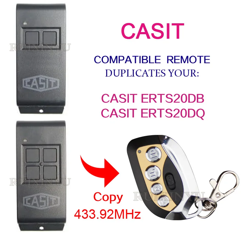 

high quality copy CASIT ERTS20DB /CASIT ERTS20DQ remote control for garage door Universal Garage Gate Remote Control Replacement