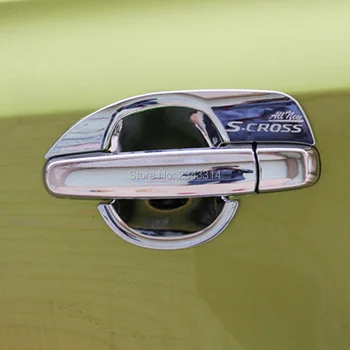 

For 2014 2015 2016 Suzuki SX4 S-Cross S Cross ABS Chrome Door Handle Cover Side Door Handle Bowl Protector Trim Car Accessories