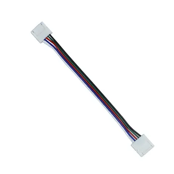 

CLAITE 10mm RGBW PCB Connector 5 Pin Core Wire Cable for LED Strip No Need Soldering Suit for RGBW LED Strip Connecting