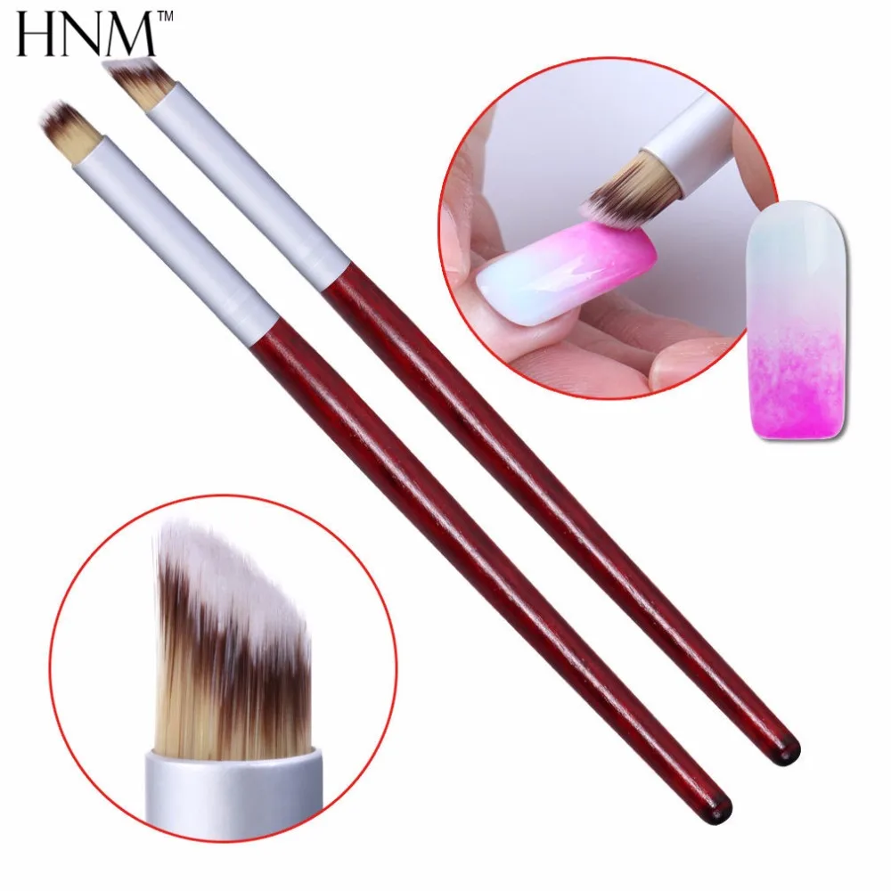 

HNM 2PCS Nail Brush Gradient Dizzy Dye Nail Art Pen for Nail Gel Professional Painting Pen DIY Nail Tools Brush High Quality