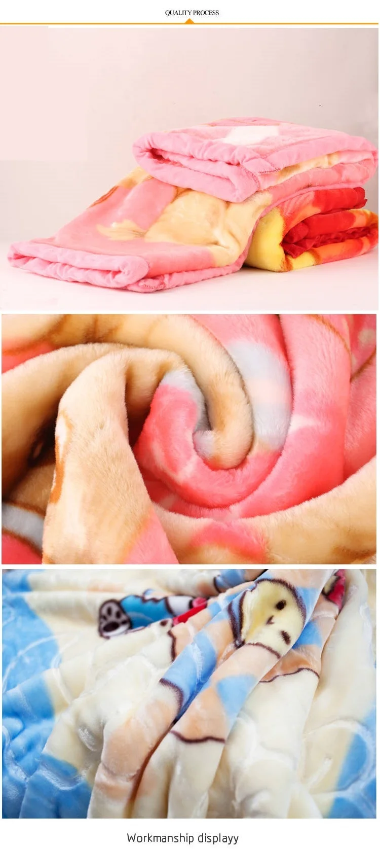 New Children's Blanket For Newborn Baby Sleep Thicken Double Layer Baby Swaddle Comfortable Cartoon Bedding Blankets Quilts