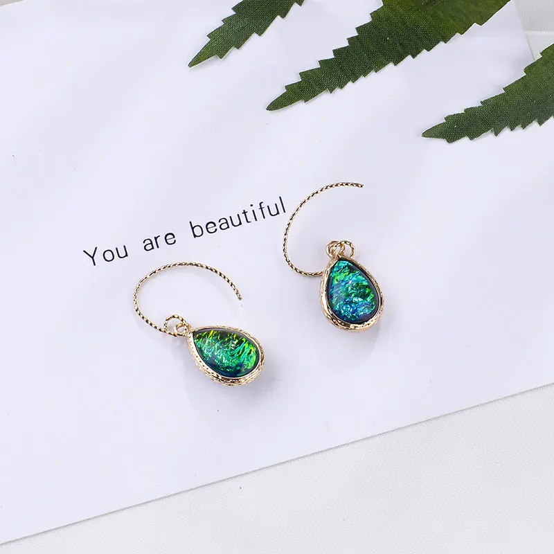 HTB1gVbDaKL2gK0jSZFmq6A7iXXaX - AENSOA 2019 Korean Geometric Pendant Earrings Multiple Drop Earrings Unique Design Flowers Resin Acrylic Shell Dangle Earring