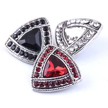 Модные красивые Треугольники горный хрусталь красочные 18 мм Кнопки Fit оснастки браслет оснастки ювелирные изделия оптом kz1320