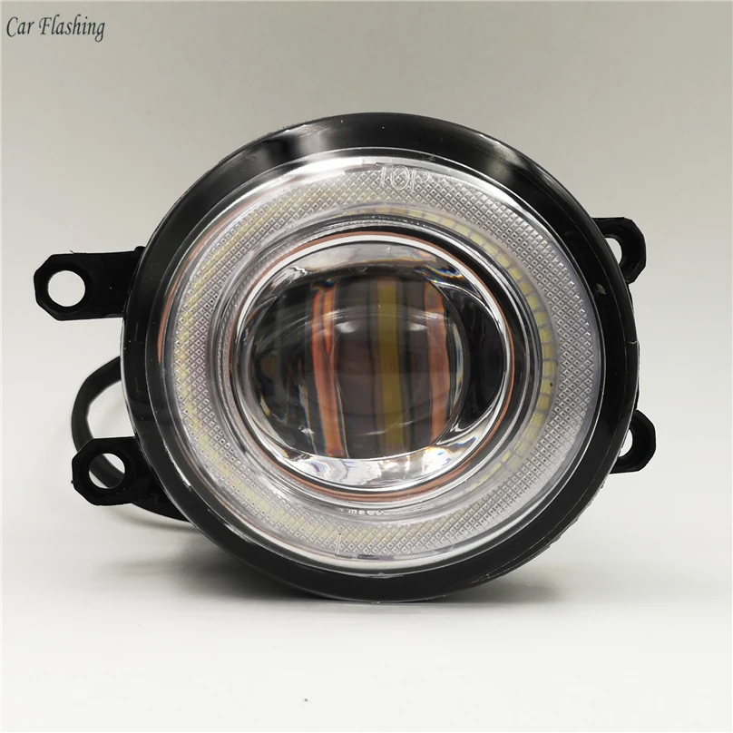 

Car Flashing 2Pcs LED Angel Eyes Fog Light Lamp DRL Daytime Running Light Daylight 2 Functions For Toyota Highlander 2009-2017