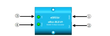 EPEVER EBOX-BLE-01 RS485 к Bluetooth адаптер связи и настройки беспроводных параметров для контроллеры солнечных батарей EPEVER