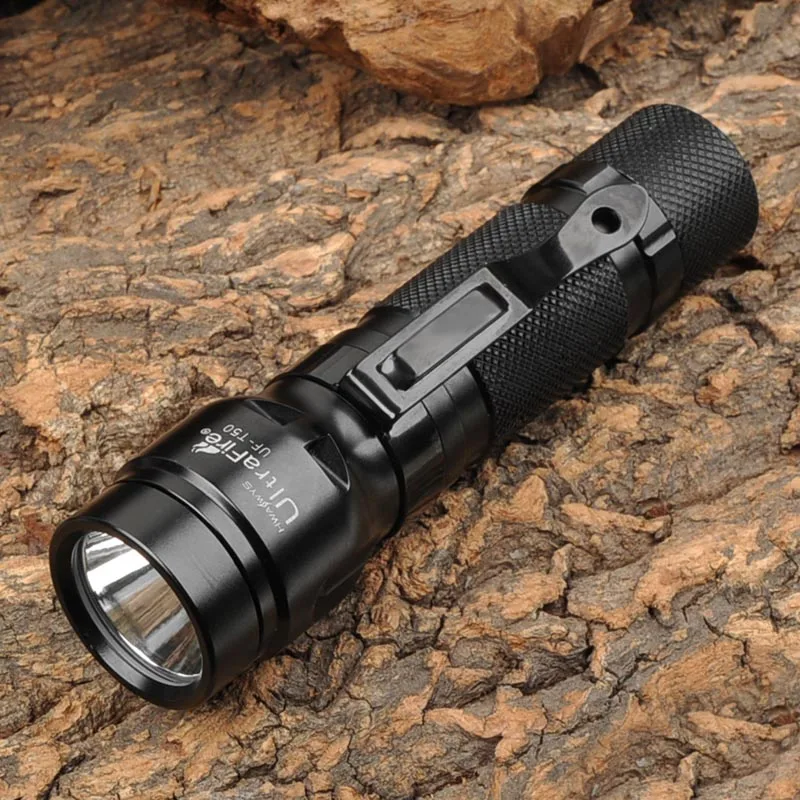 

UltraFire UF-T50 800lm White 2-Mode Memory Dimming Flashlight - Black(1x18650/2xCR123A)