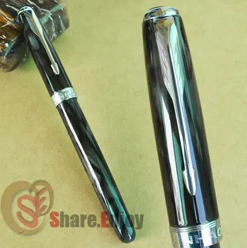 

JINHAO 601 OLIVE GREEN MRABLE AND SILVER ARROW CLIP FINE NIB FOUNTAIN PEN AND BLACK BLUE GOLDEN WHITE WINE 9 COLORS FOR CHOOICE