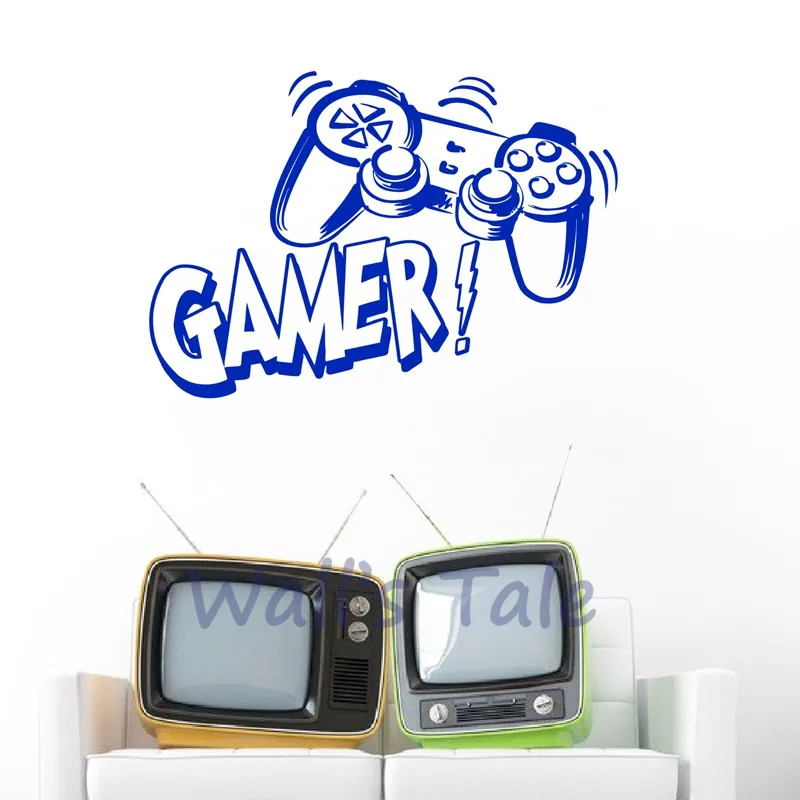 Games Joysticks Art Decal  Boys Bedroom Decor