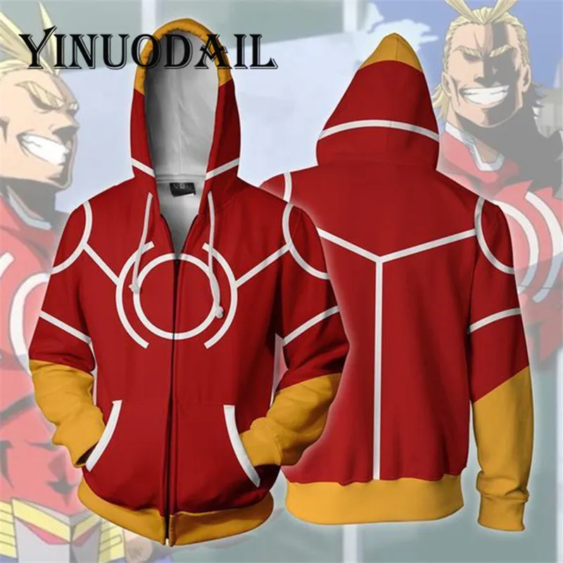 Fans Wear My Hero Academia Hoodies - All Might Silver Age Boku No Hero Academia Zip Up Hoodie