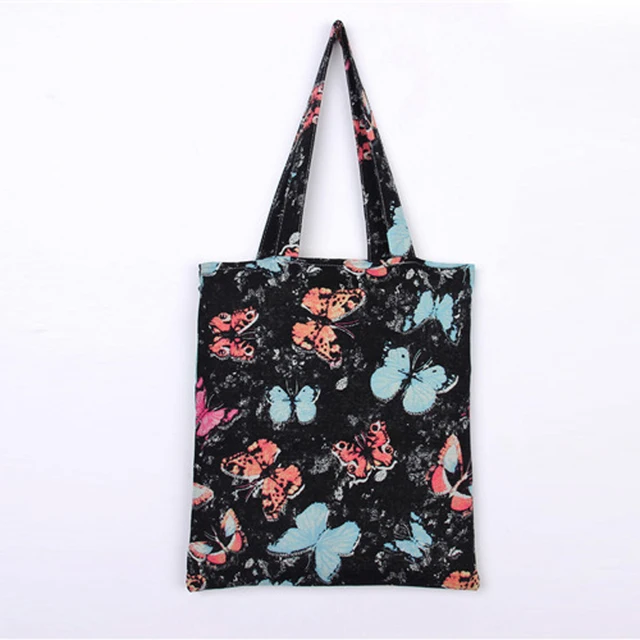 Online Shop Cotton Shopping Tote Bag Recycle Eco Butterfly Beach ...