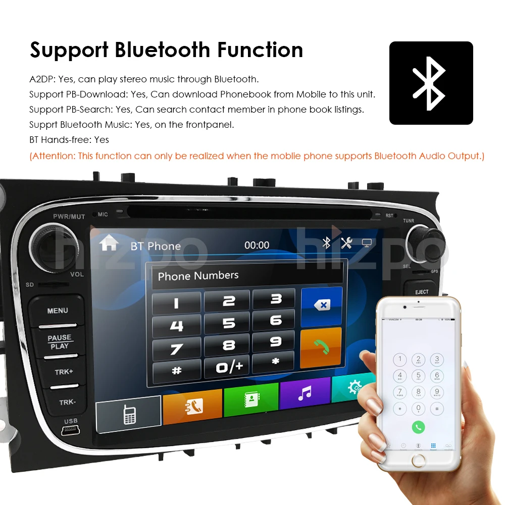 Top 2din Car DVD Player GPS Navi for Ford Focus Mondeo Galaxy with Audio Radio Stereo Head Unit DAB+ SWC Free Canbus Rear Camera Map 11