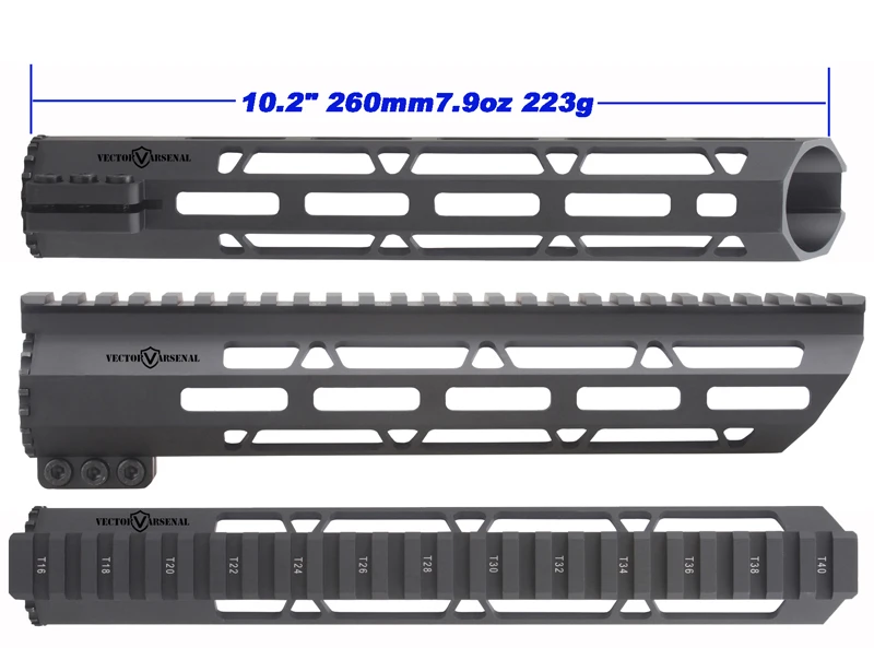 10 шт. векторная оптика Superlite Slim Slant Free Float 5 56 мм M4 M16 AR15 AR 15 дюймов Rail Hanguard M lok с