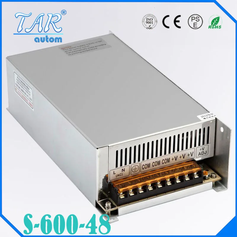 

New arrival high quality 48V 12.5A 600W Switching Power Supply Driver for LED Strip AC 100-240V Input to DC 48V free shipping