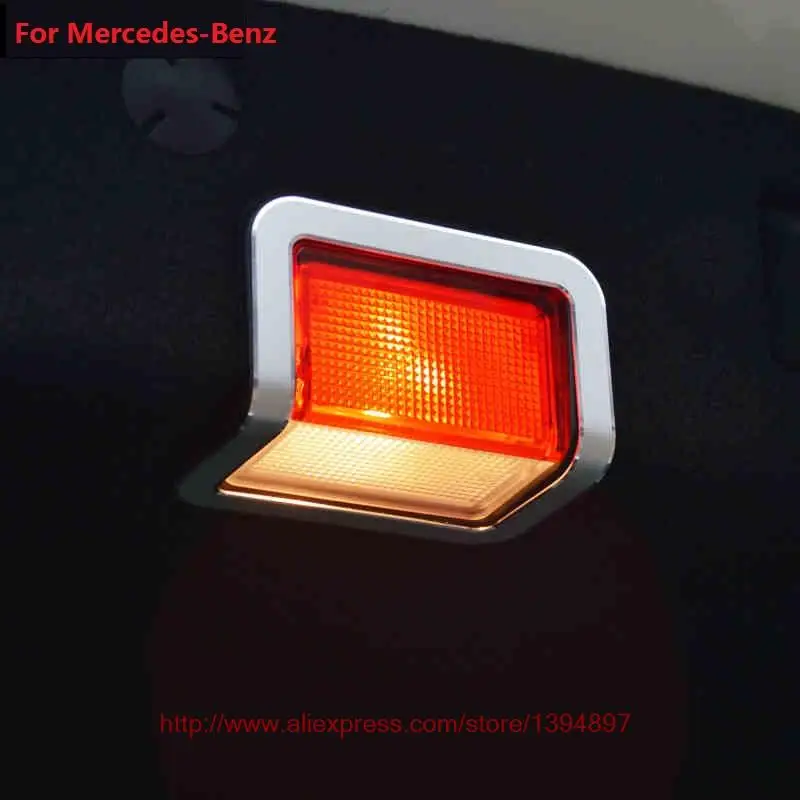 Предупреждающий светильник на багажник автомобиля для Mercedes Benz E/GLK/CLS/ML/GL/GLC/- c-класс для двери багажника автомобиля декоративные наклейки