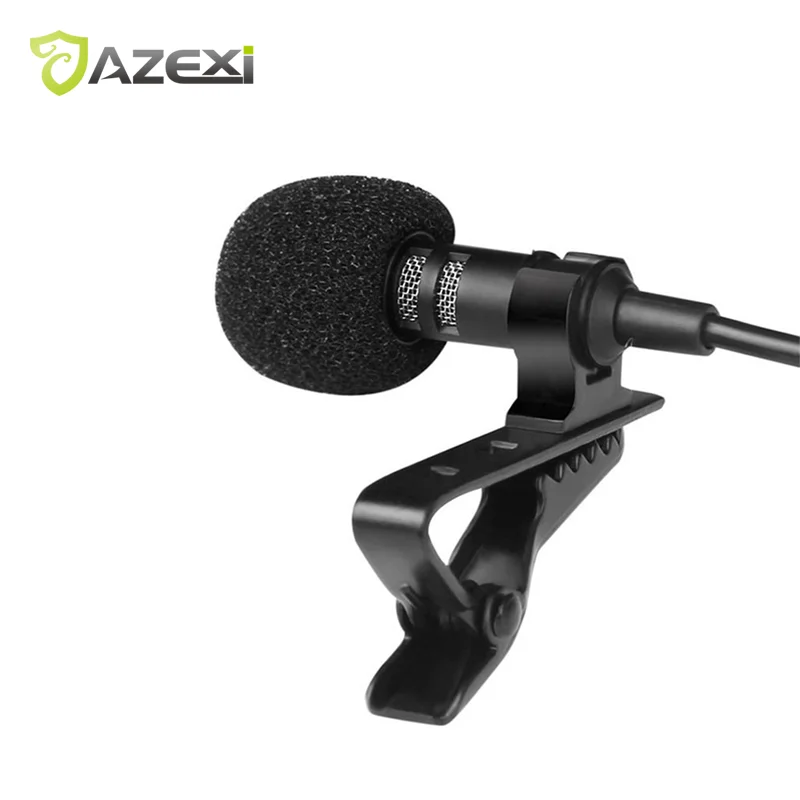 3.5mm Jack Mini Collar Clip type microphones 1.5m Cable Conference Speaking Record Microfono Mic for IOS android Phones | Электроника