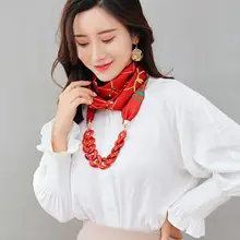 Fashionable lady's scarf scarf resin effect pendant scarf tassel beaded necklace jewelry scarf free shipping geometry tassel edge scarf