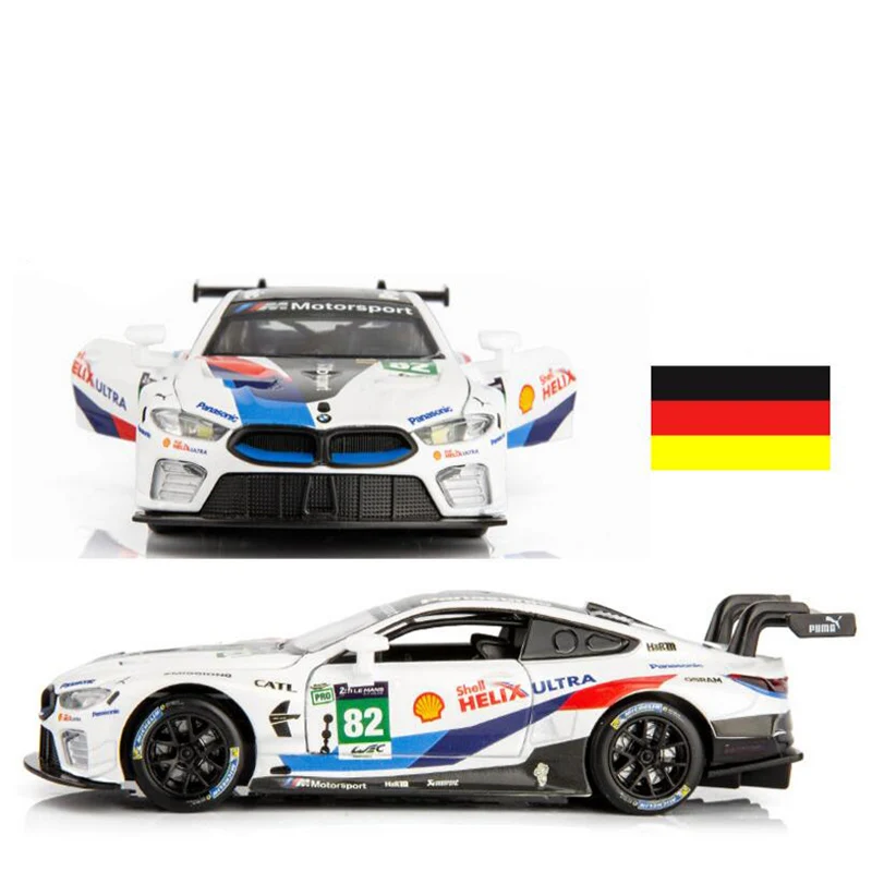 1/32 Simulation Classic Rally M8 Modified Car Alloy Die-casting Model Pull Back Sound And Light Toy Car Children's Toy Gift