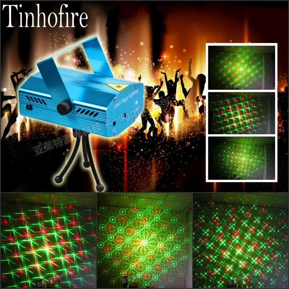 

Tinhofire A-04G(YK) Remote Control Whirlpool MINI LED Stage Light Lamp R&G Laser Stage Lighting Sound Control Party KTV DISCO