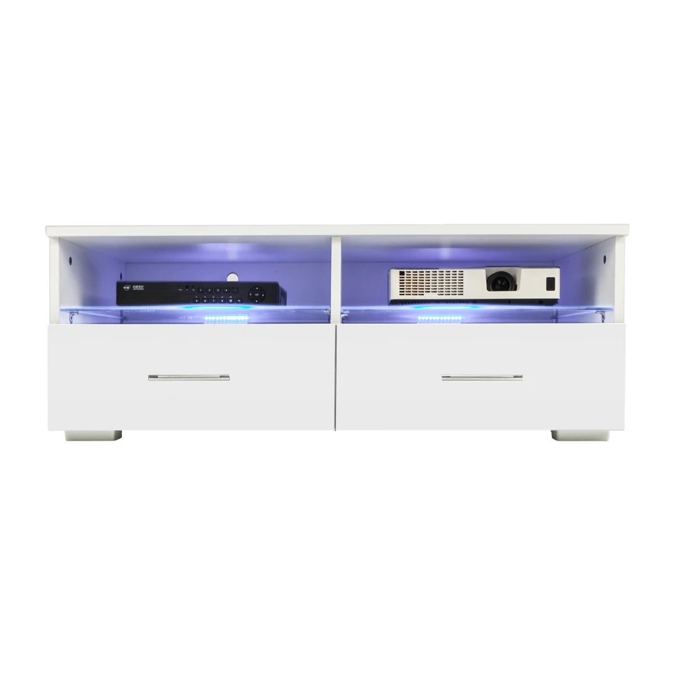 

TV Stand TV Cabinet with 2 Drawers Storage Entertainment Media Console Center for Television Drawer and Display Shelf - US Stock