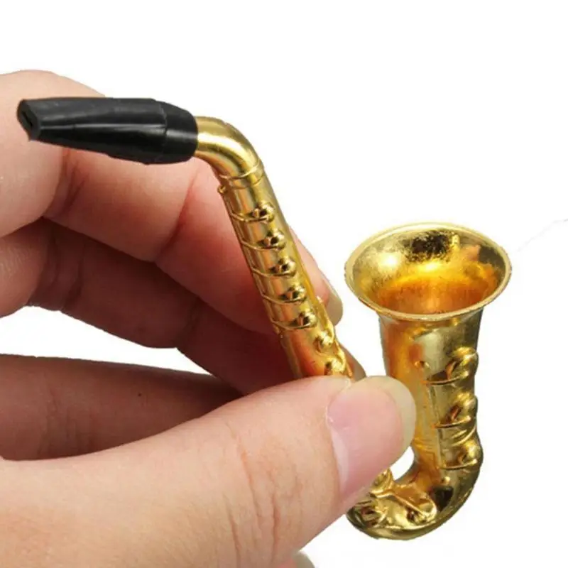 Fashion Trumpet Shape Weed Metal Tobacco Pipes Smoking Pipe Novelty
