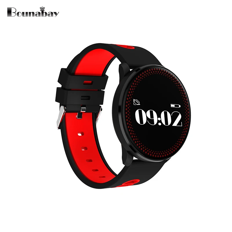 Bounabay сердечного ритма Bluetooth Smart женские часы Apple IOS Телефон дамы Сенсорный экран TF
