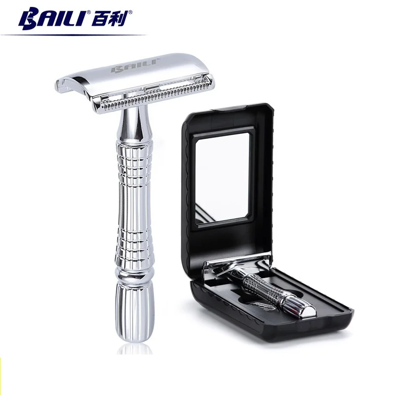 

BAILI Upgrade Wet Shaving Safety Blade Razor Shaver Handle Barber Men's Manual Beard Hair Care BT171