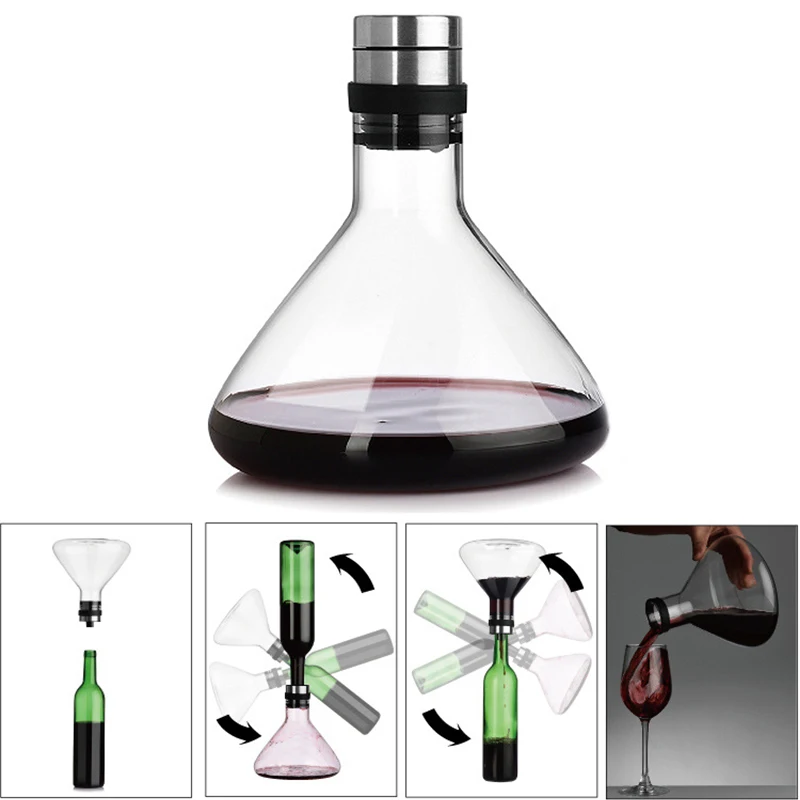Duolvqi винный графин Кристалл разливщик красного вина яркое шампанское графин Pyrex стекло Pourer дыхание быстро графин