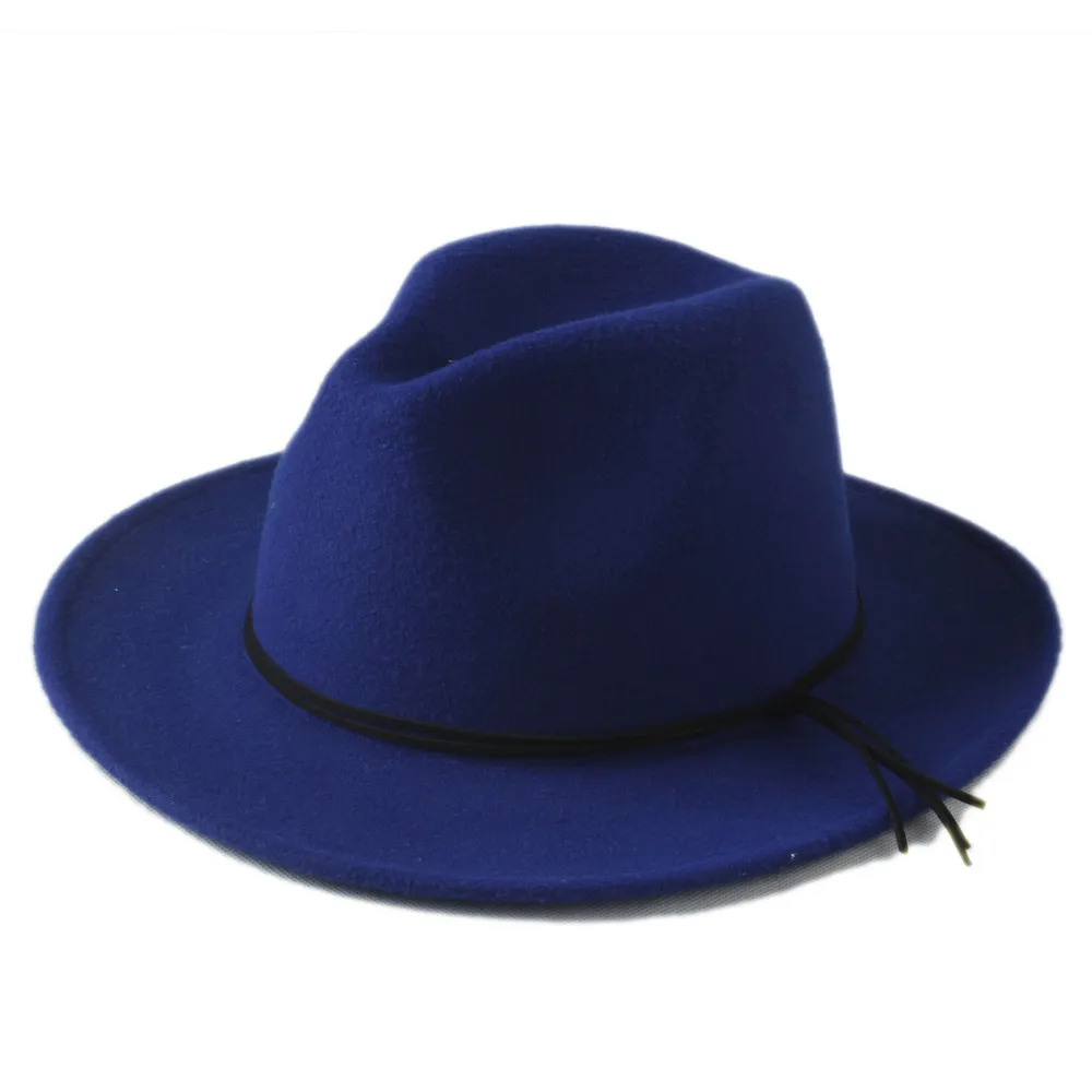 Шерсть Унисекс Женская Мужская Chapeu Feminino Fedora Шляпа Для Laday Мужская шерстяная Панама повязка на голову Джаз церковный топ шляпа