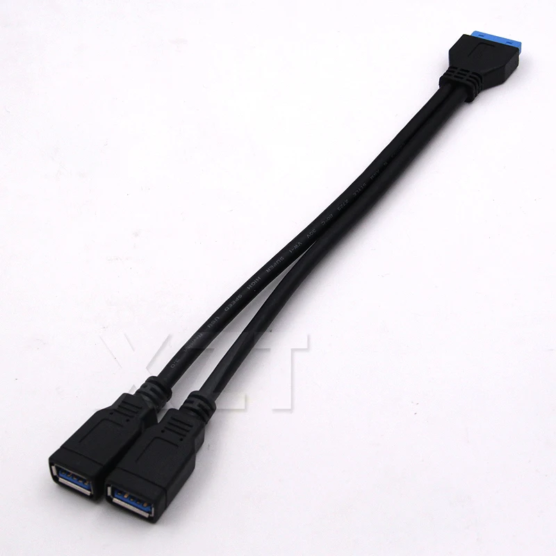 Высококачественный двойной USB 3 0 порты Мама к материнской плате 20 Pin Box Header pin