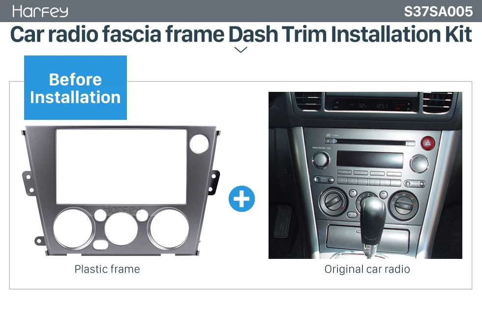 Harfey автомобиль 2Din тире Авторадио фасции монтажный комплект рамка стерео фитинг для Subaru Legacy Outback левая рука 2005-2009 CD пластина комплект
