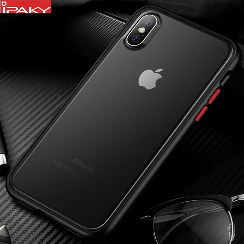 Для iPhone XS чехол Magic Shadow IPAKY для iPhone XS MAX чехол с цветными кнопками Мягкий Бампер PC Гибридный противоударный чехол для iPhone XR