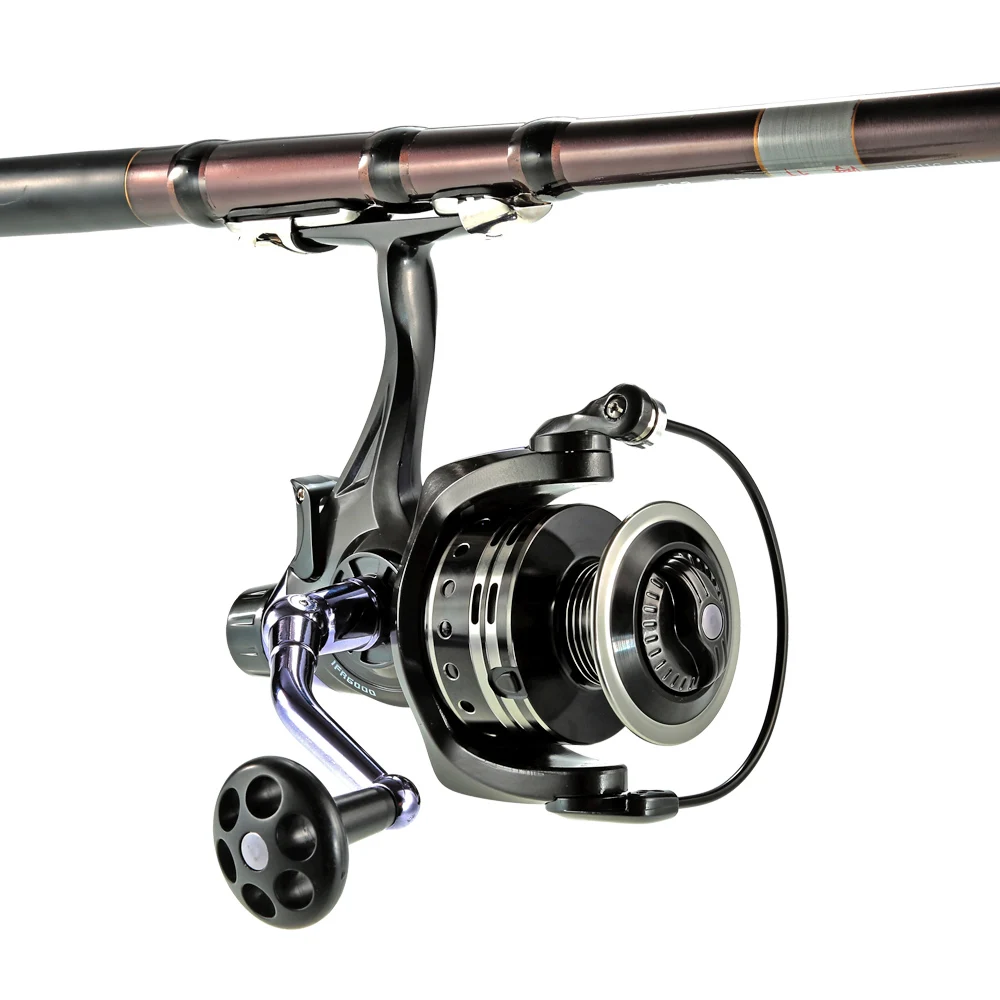 COONOR Fishing Reel Carp Fishing Spinning Reel 11+1 Ball Bearings 4:7:1  Pesca Fish Bait for Dual Brake Right/Left Hand Aluminum