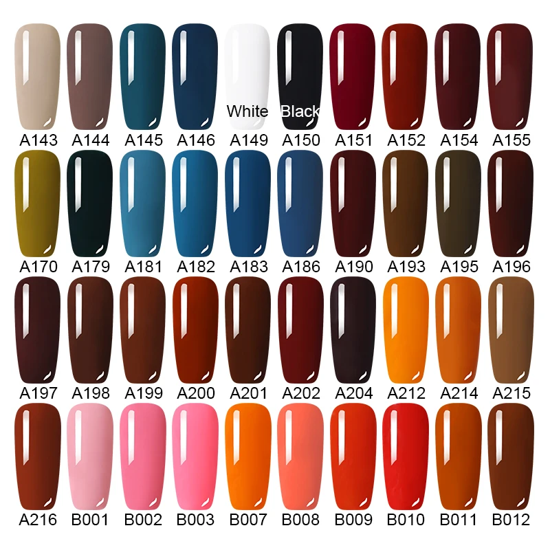LEMOOC набор 6 бутылок/партия 8 мл гель для ногтей 186 цветов лаки для ногтей на выбор для дизайна ногтей УФ Замачивание гель лак для ногтей