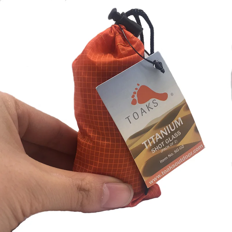 TOAKS 30 ml ultraligero Mini taza de té al aire libre Camping copa de titanio copa de agua de titanio 2 unids piezas/4 unids