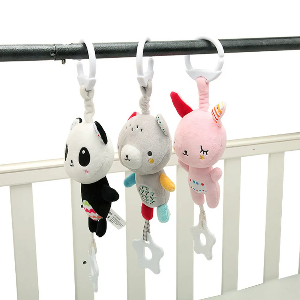 

Baby Toys Infant Rattles Plush Cute Animal Hanging Bell Play Toys Doll Soft Bed Stuffed Animal Plush Rattles Baby Toddler Toys