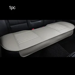 Universal Leather Car Seat Cover - Four Seasons Protector Mat and Cushion (1pc Rear Gray)