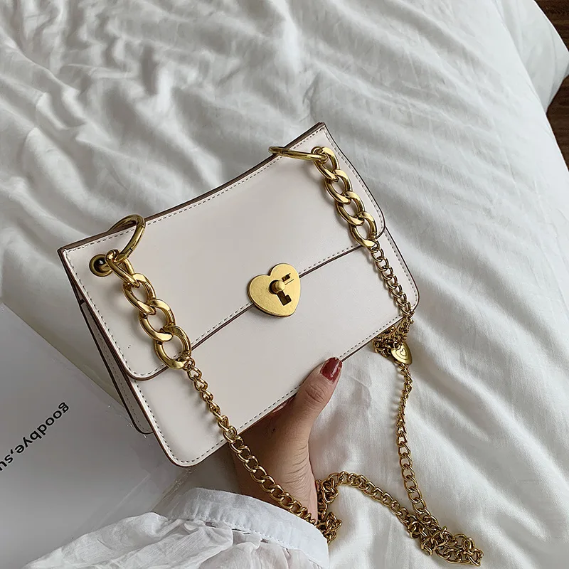 

Female 2019 New Chain Small Square Shoulder Messenger Bag Women Flap Simple Luxury Handbag Brand Designer Lady Crossbody Bag Sac