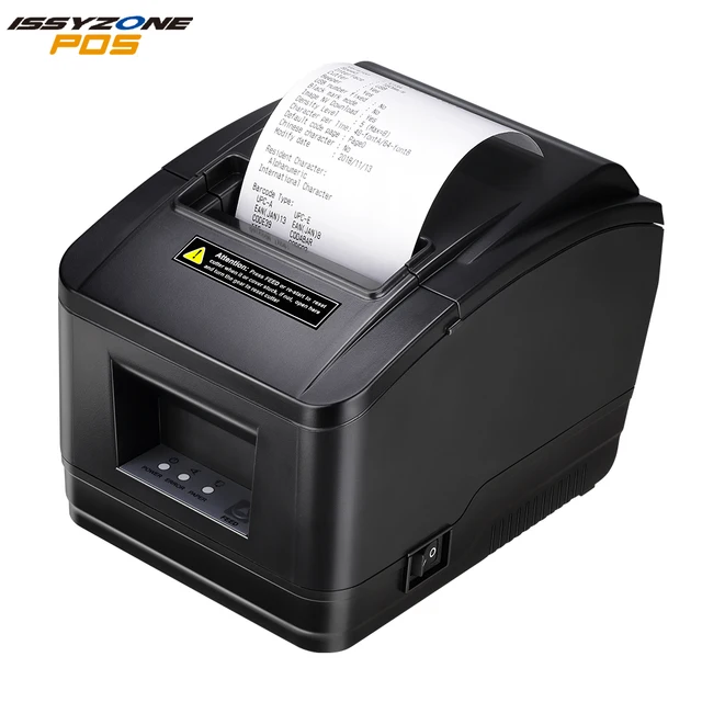 Best Offers IssyzonePOS Thermal Receipt 80mm POS Printer Windows Support USB Auto Cutter ESC/POS Command System For Windows Mac Restaurant