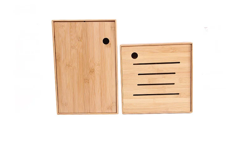 Creative dried fruit storage box Home living room pure bamboo with lid candy storage box Multi-function storage decoration box