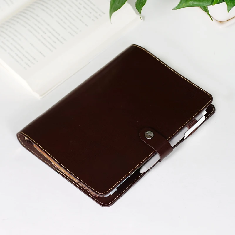 Personal Organizer Leather Business Ring Office Binder Notebook Cute Kawaii Agenda Planner 2019 Travel Journal A5