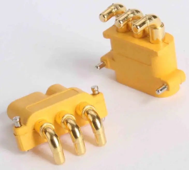 

AMASS MR30PW Banana golden XT30 Right Angle Plug Connector male female ESC Motor connector for RC Drone Quadrocopter