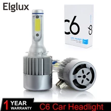 Elglux H15 Светодиодный фонарь для автомобиля, супер яркий COB светодиодный налобный фонарь, авто светодиодный налобный фонарь, замена Canbus, без ошибок для автомобилей