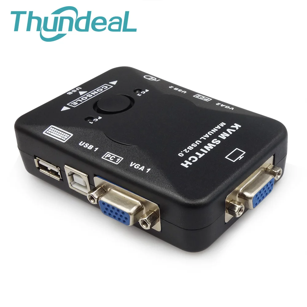 

Universal 2 Port VGA KVM USB Switcher USB 2.0 Manual VGA Switch BOX 1920*1440 for Mouse Keyboard Monitor Adapter Connect Printer