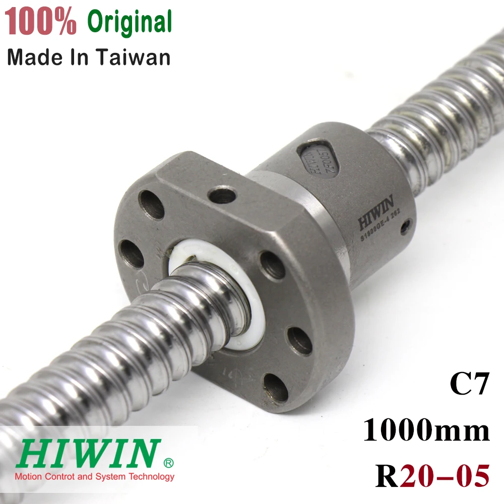 

HIWIN 2005 ball screw 1000mm Rolled C7 with ballnut 5mm lead for CNC kit diy custom length